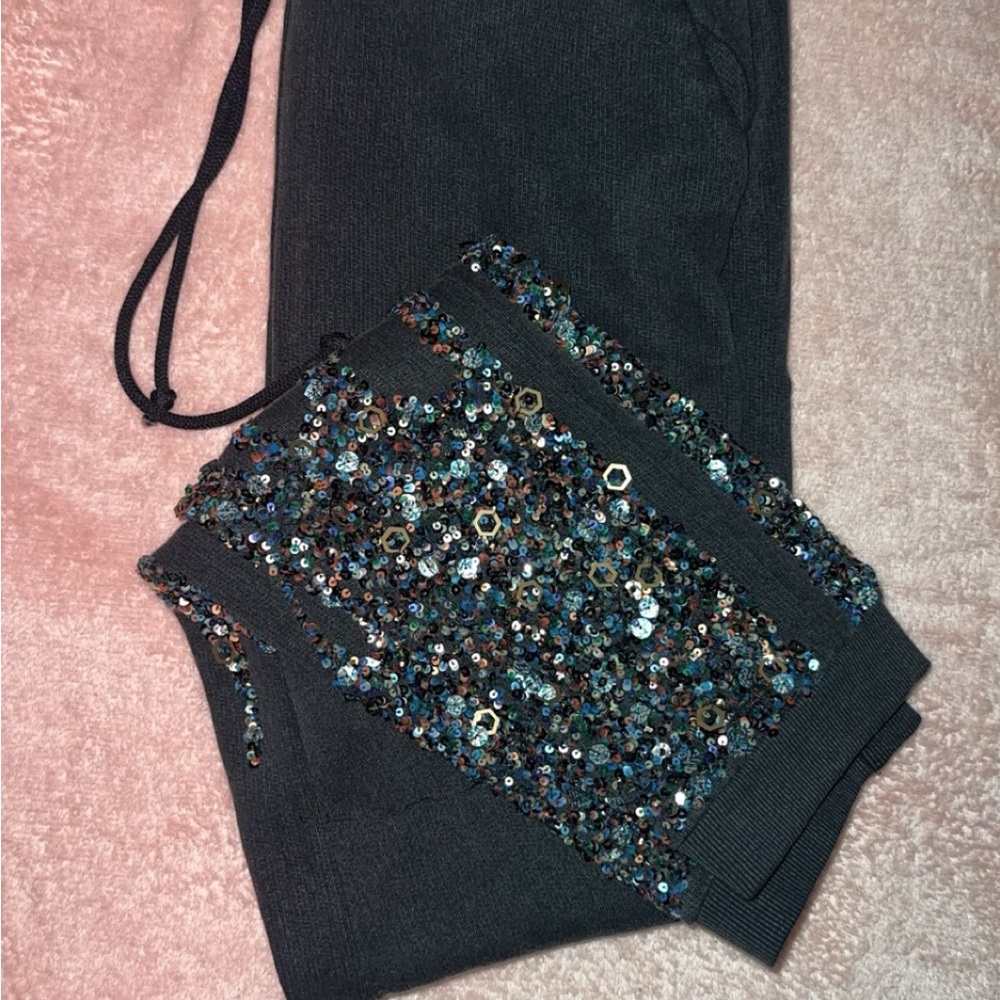 Zara Charcoal Sequin Embellished Pants
